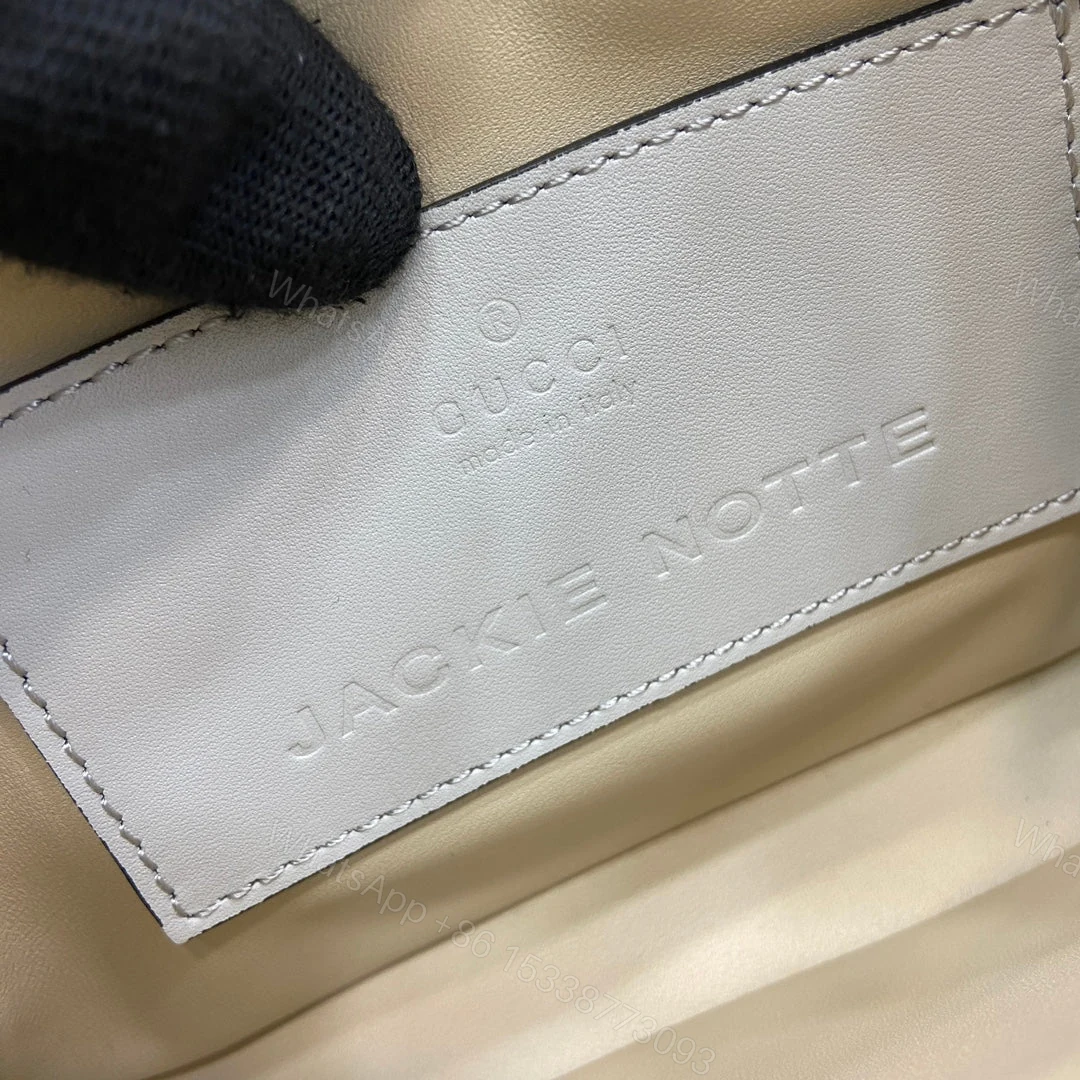 View 2 of JACKIE NOTTE MINI BAG 19 IN WHITE CALFSKIN GOLD HARDWARE