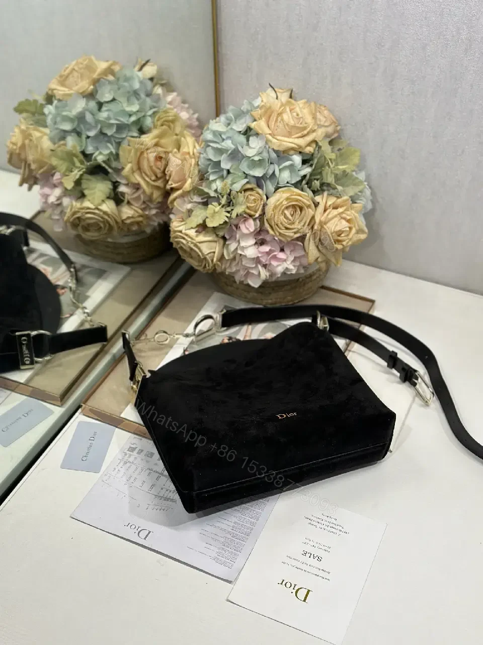 View 6 of Compact Black Diors Inspired Shoulder Bag: Everyday Luxury