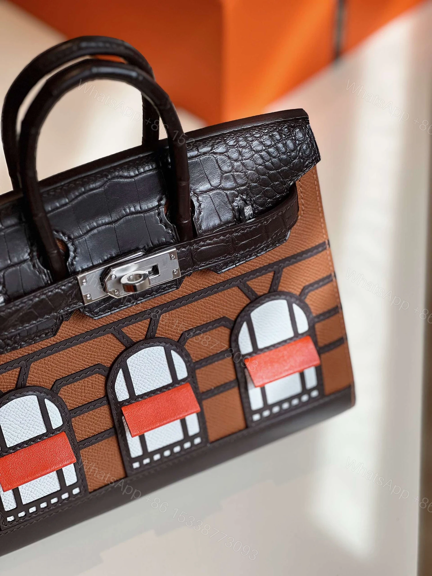 View 2 of Hermès Birkin 20 Sellier Faubourg House Brown Palladium Hardware