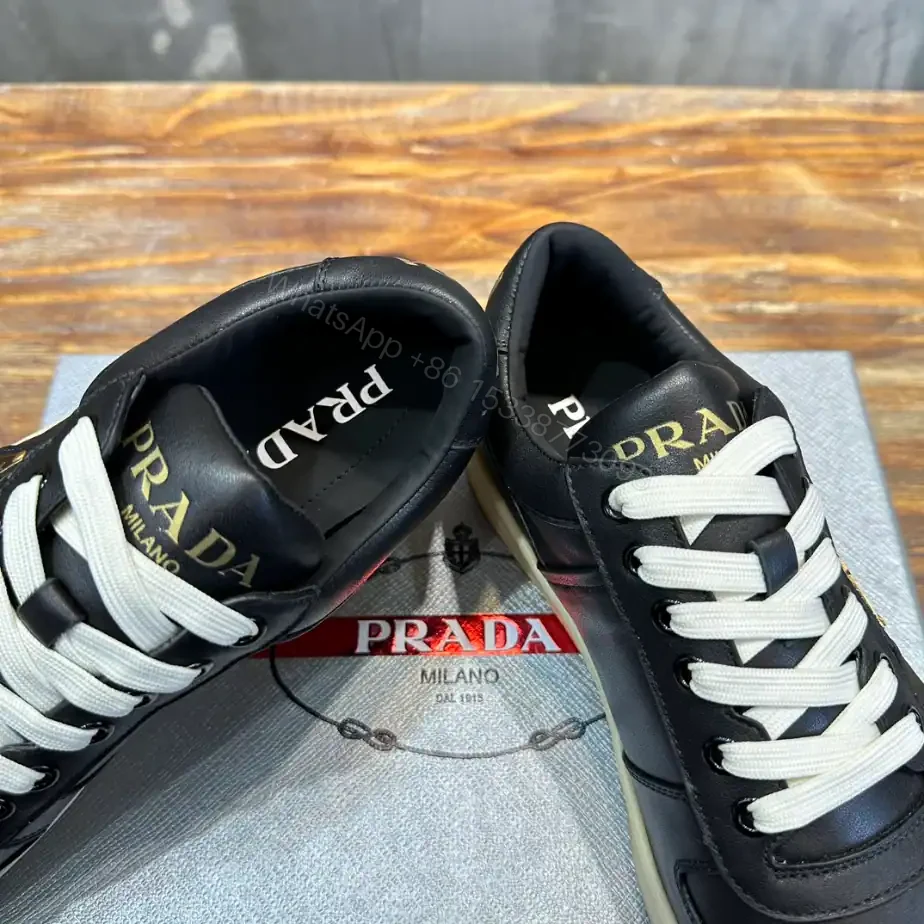 View 8 of PRADA DOWNTOWN NAPPA LEATHER SNEAKERS – PRD031