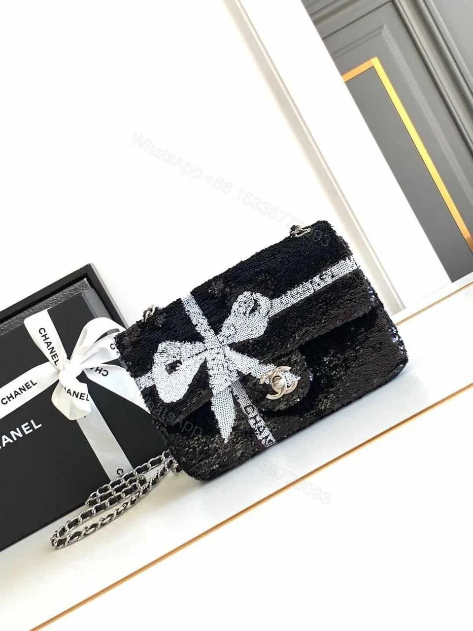 Chanel 24B Sequins Ribbon Flap Bag — view 1