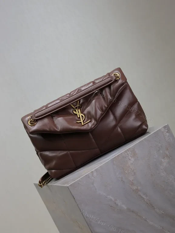 View 2 of Chic Quilted Burgundy Leather Crossbody with Gold Hardware