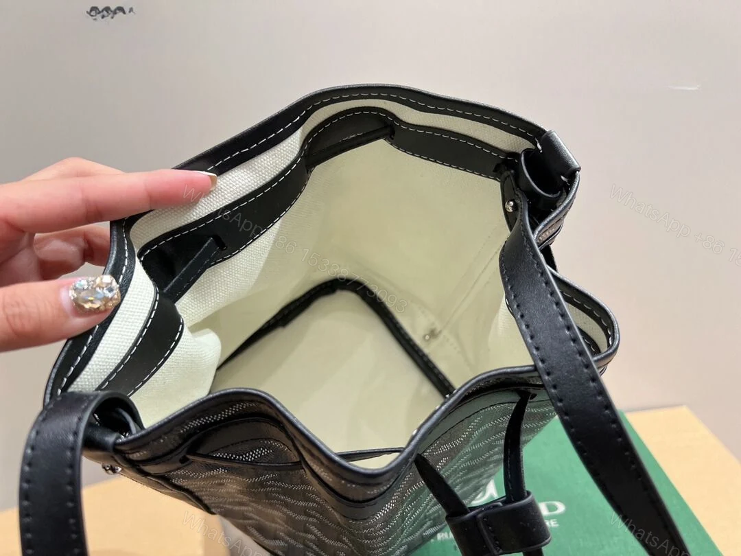 View 8 of GOYARD GOYARDINE PETIT FLOT BUCKET BAG BLACK 23CM PEFLOTPMLTY01CL01P
