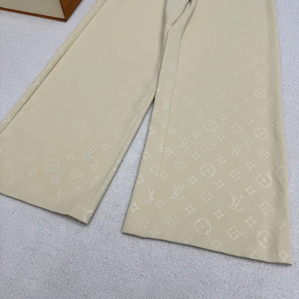 View 6 of Soft Monogram Wide-Leg Pants: Luxe Lounge Comfort, All-Season Comfort