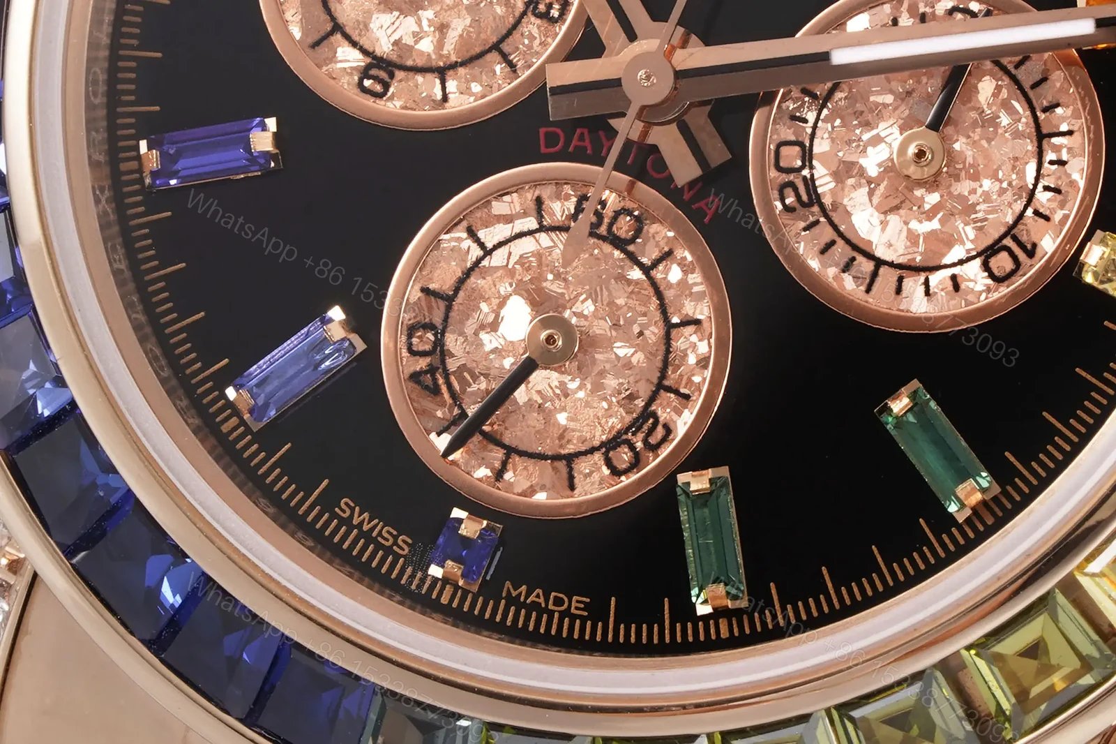 View 5 of Premium Rolex Daytona Rainbow Rose Gold Black Dial 40MM Oyster Bracelet Edition RG-DAYTONA-RBW-RG-BLACK-OYSTER-40