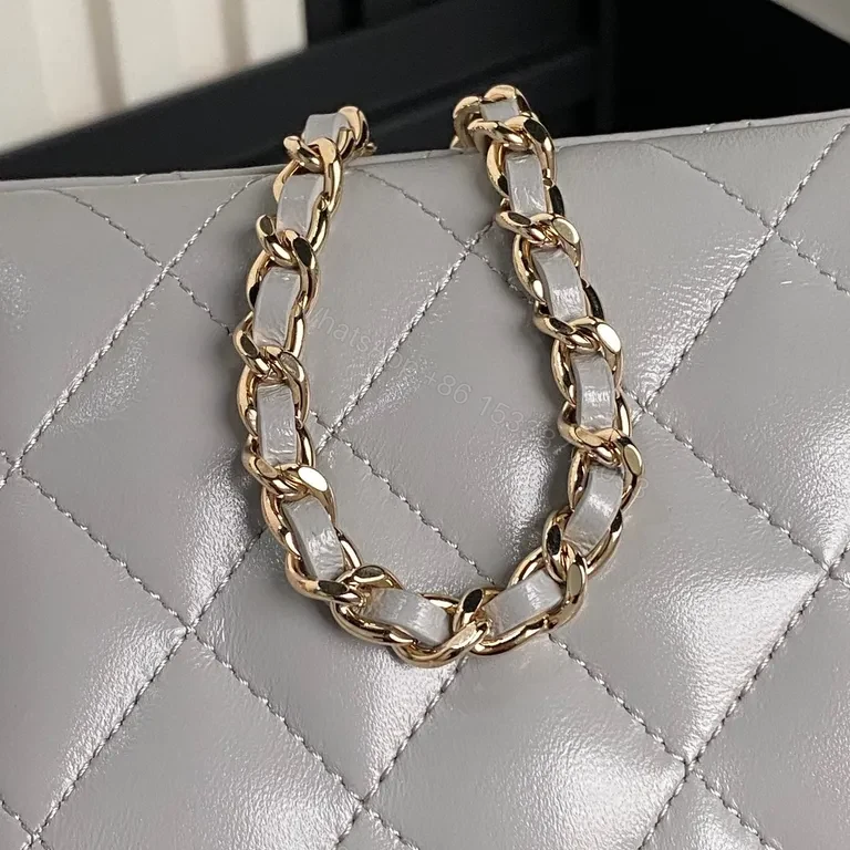 View 9 of Quilted Compact Crossbody â€“ Gold HW, Mini Chanel-Inspired Luxury
