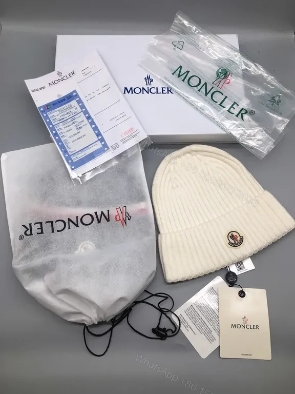 View 6 of Soft Rose Moncler Beanie: Warmth, Subtle Luxury, Knit Hat