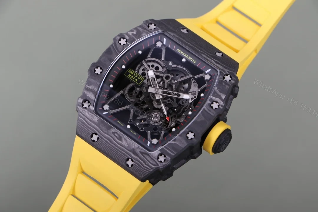 View 3 of Richard Mille RM35-01 NTPT Carbon Fiber RMUL3 White Gemstone Balance Watch RM35-NTPT-WG-BAL3