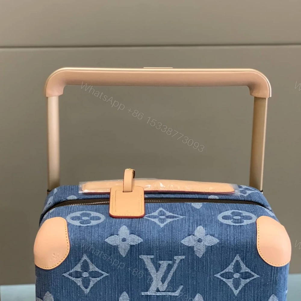 View 4 of Louis Vuitton Horizon 55 Suitcase Monogram Cotton Canvas Denim Blue 55Cm M24314
