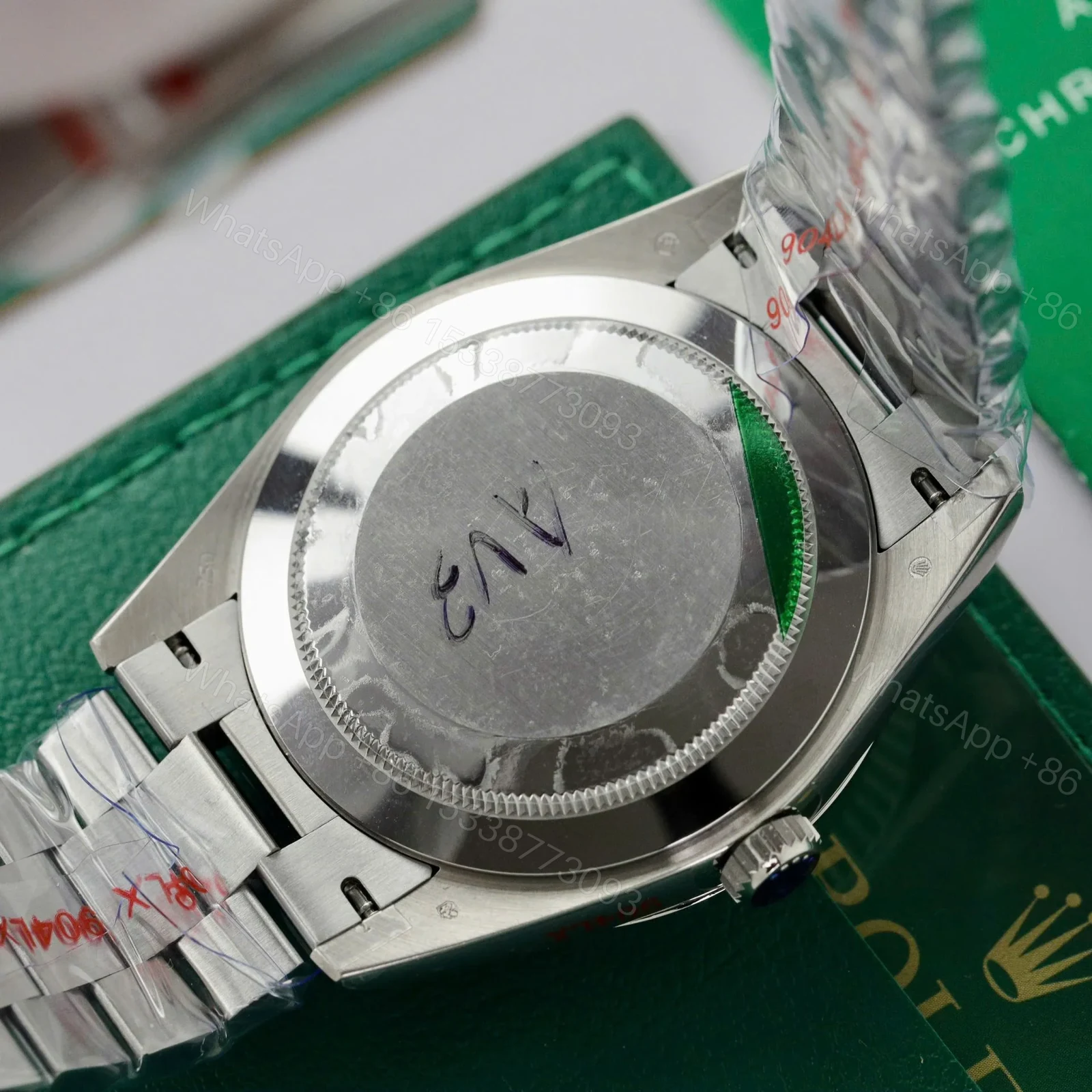 View 9 of Superclone Rolex Day-Date Bright Blue Diamond Dial 128239-0069 36 mm