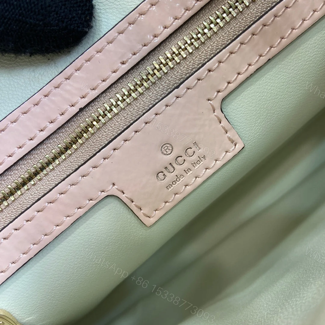 View 2 of JACKIE SMALL SHOULDER BAG 27 IN LIGHT PINK CRACKED LACQUER CALFSKIN GOLD HARDWARE