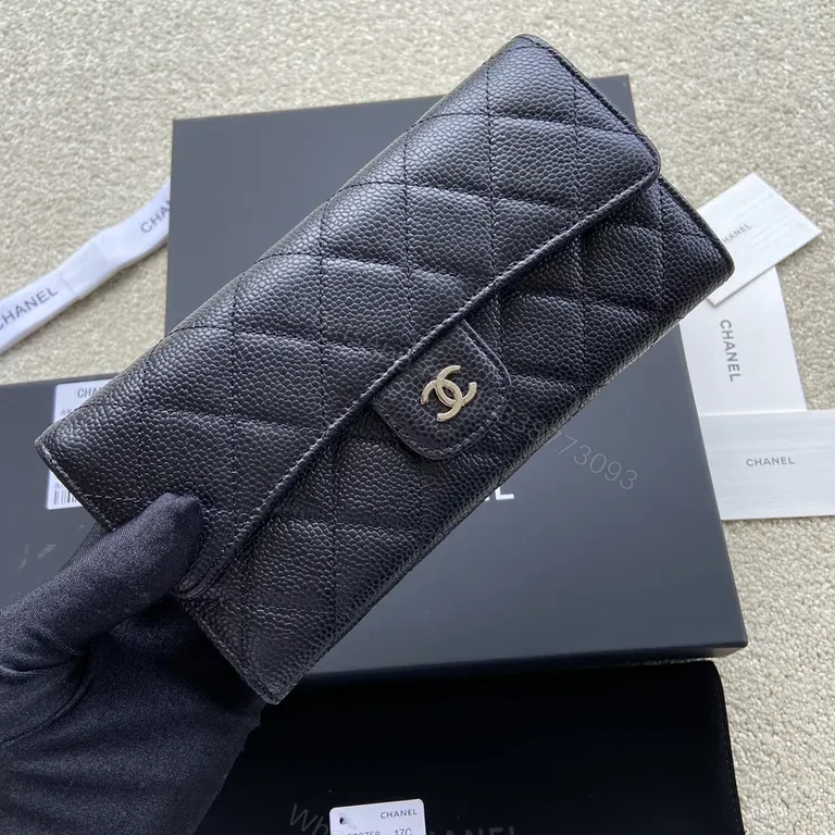 View 5 of Chic Quilted Wallet â€“ Black Leather, Chanel-Style Luxury