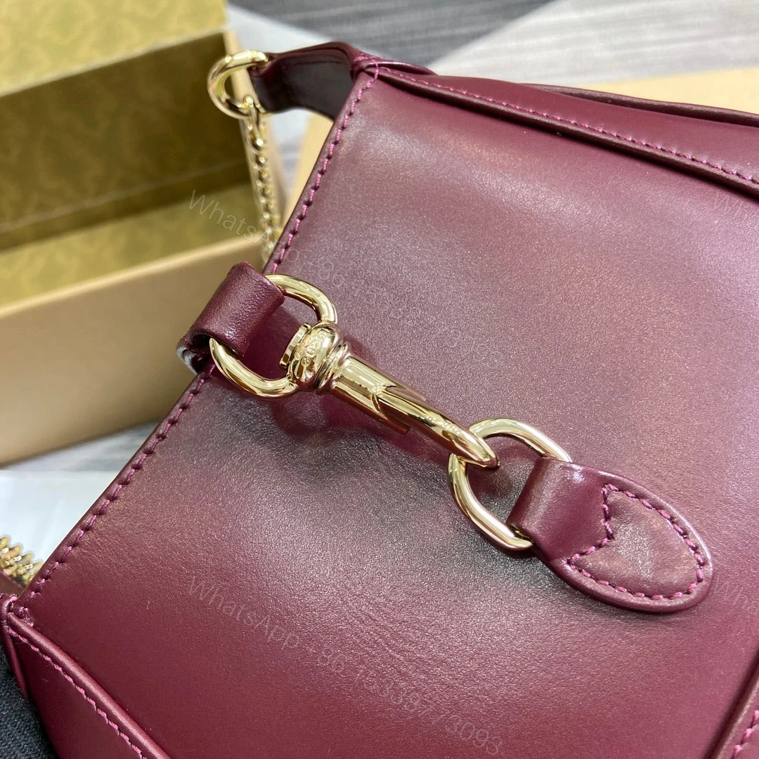 View 2 of JACKIE NOTTE MINI BAG 19 IN BURGUNDY RED CALFSKIN GOLD HARDWARE