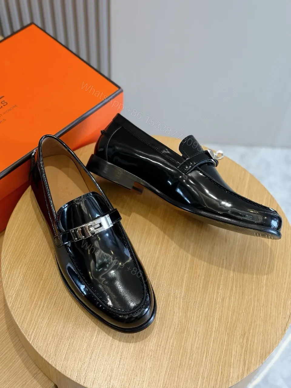 View 8 of Elegant Patent Loafers with Signature Hardware