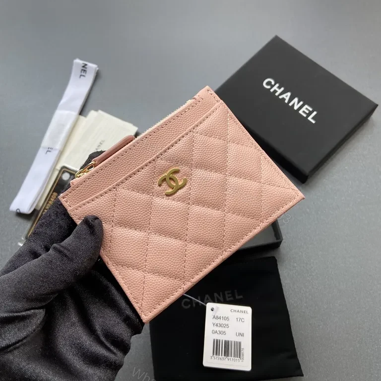 View 8 of Soft Pink Chanel-Quilted Cardholder Wallet: Everyday Luxury