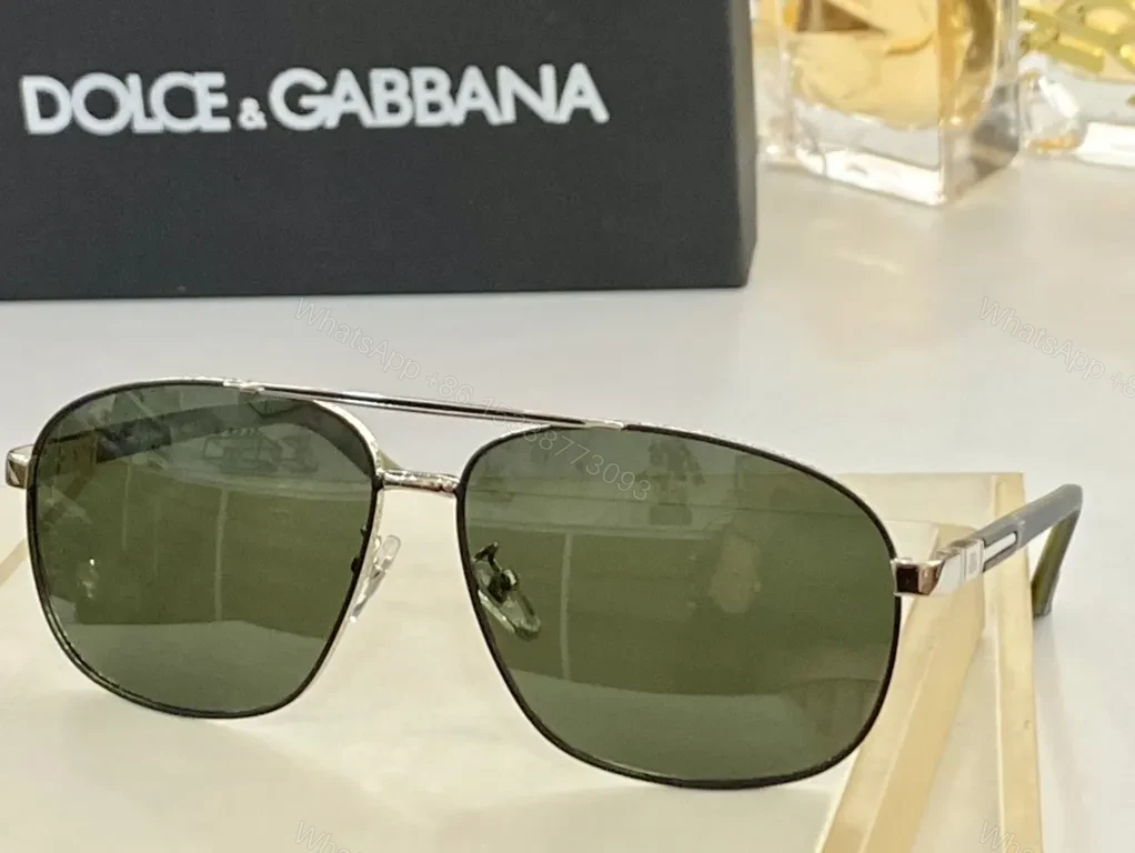 View 9 of Dolce & Gabbana Aviator Sunglasses â€“ UV400, Metal Frame, 6 Lenses