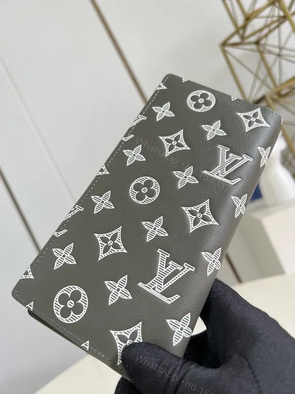 View 2 of Bold Monochrome LV Wallet: Monogram Luxe, Premium Leather