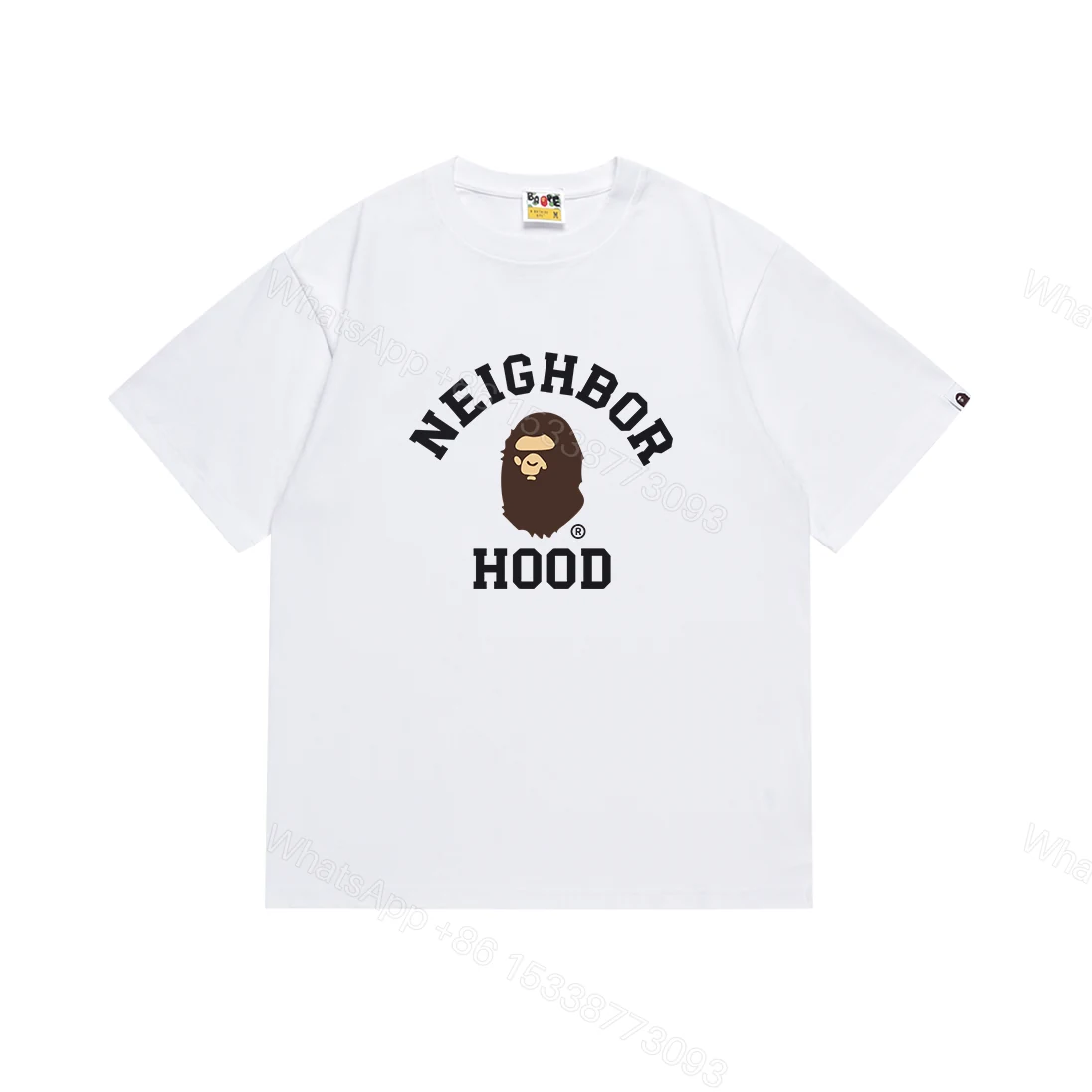 BAPE x Neighborhood T-shirt White/Black — view 2