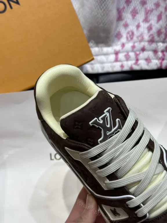 View 8 of Bold Textured High-Top Sneakers with LV Detailing