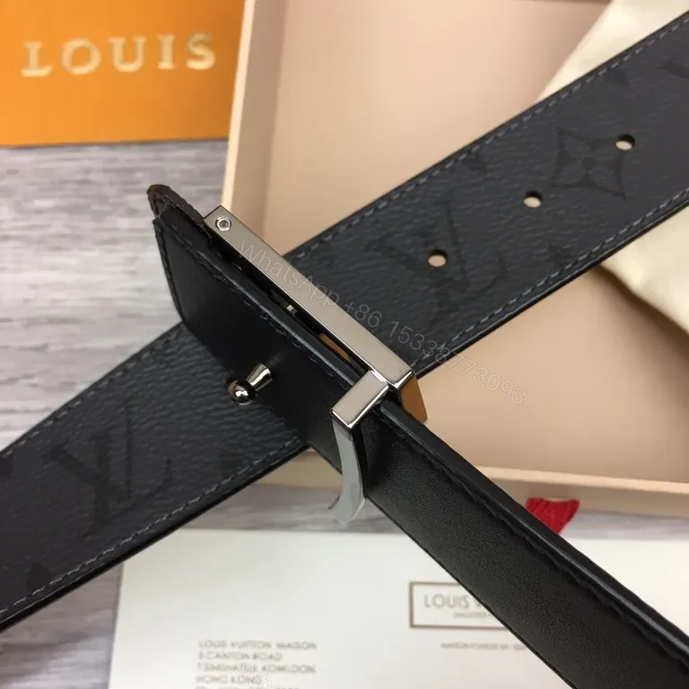 View 7 of Monogram Eclipse Belt: Two-Tone Luxury Belt with LV Buckle