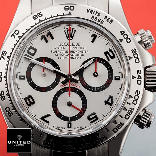 View 10 of Rolex Daytona 116509 White Gold Silver Dial Replica