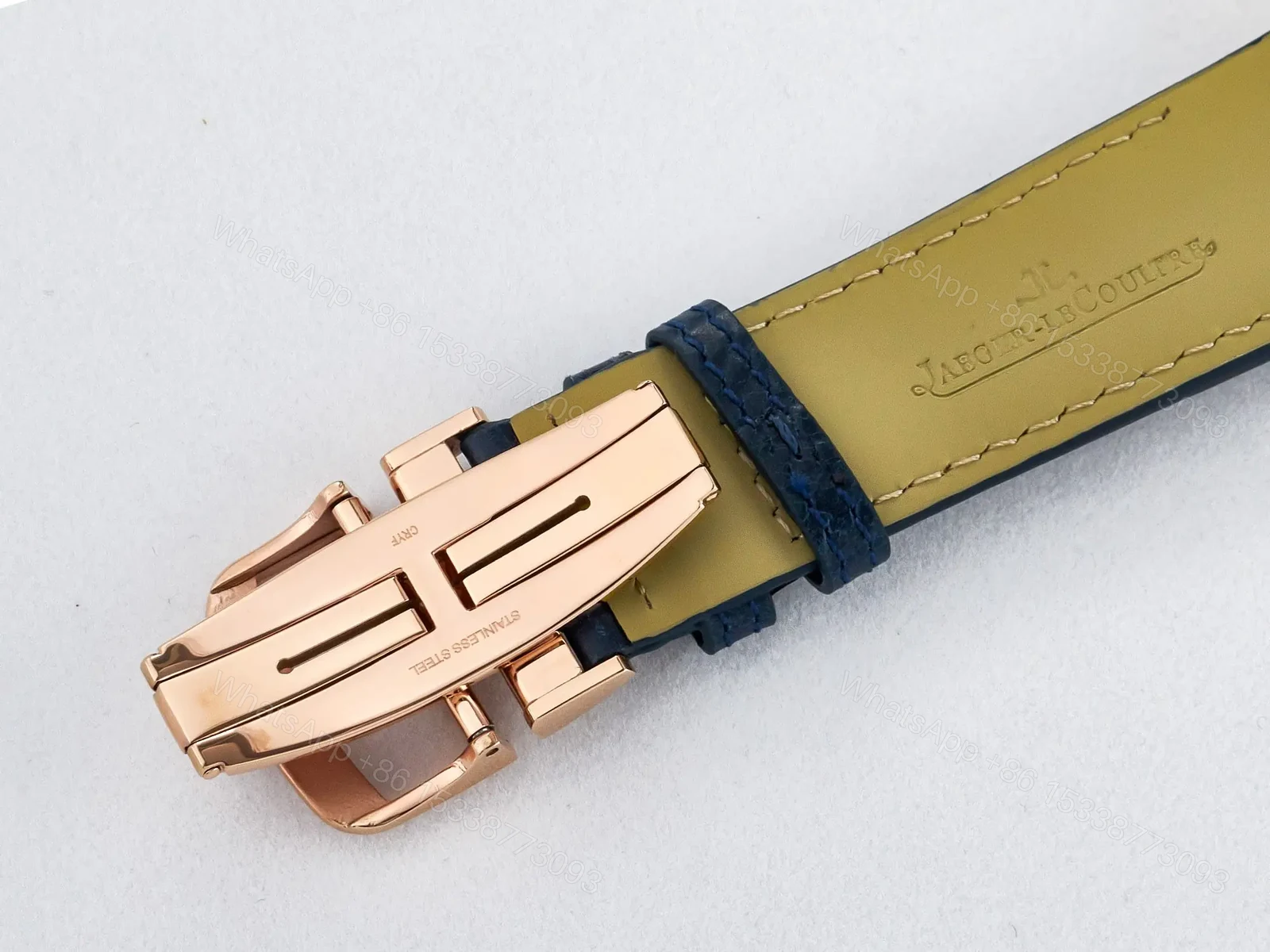 View 23 of Reverso Tribute Duoface Small Seconds RG MGF Best Edition Blue Dial on Blue Leather Strap A854A