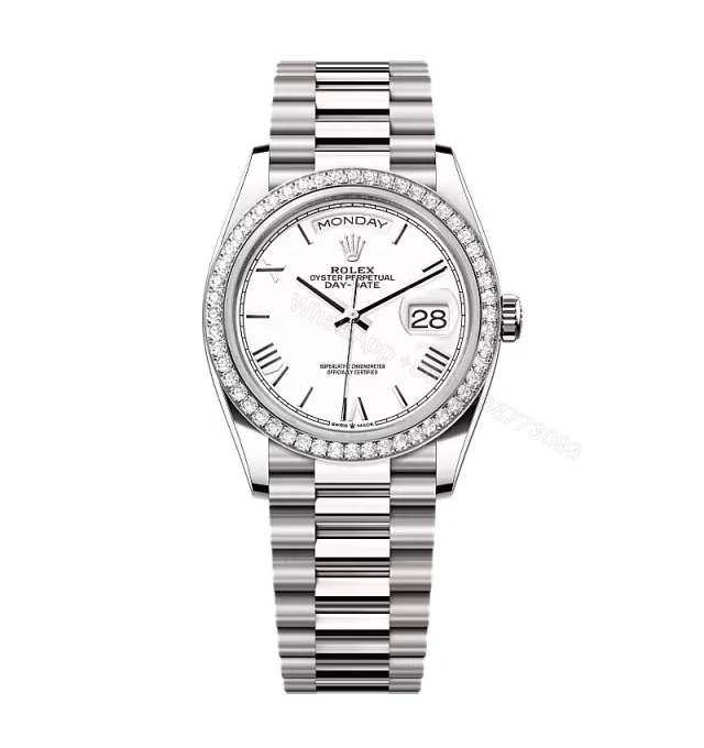 Superclone Rolex Day-Date White Dial 128349rbr-0043 36 mm — view 1