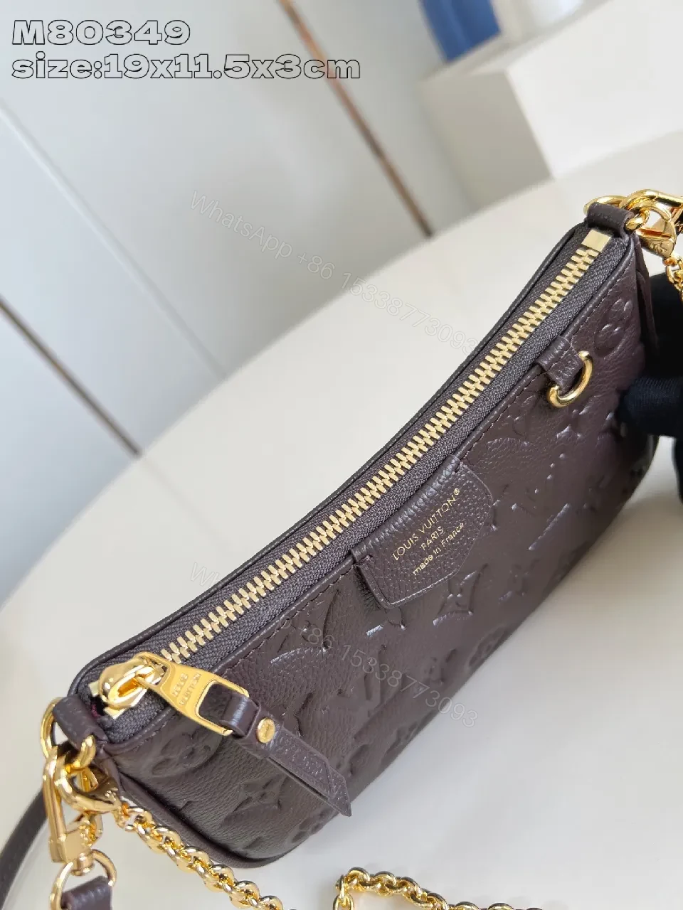 View 5 of Lux Embossed Monogram Crossbody: Everyday Opulence Bag