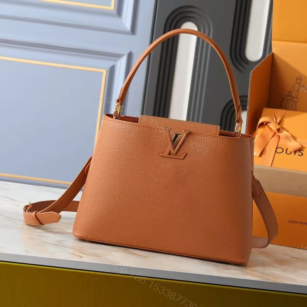 View 2 of Louis Vuitton Capucines MM Souple Cognac 33Cm M14371