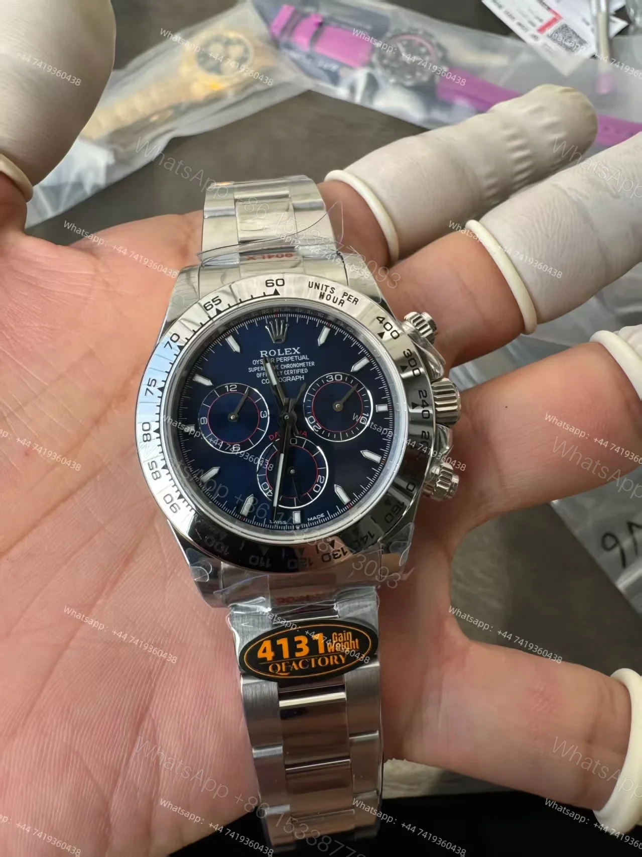 View 9 of Rolex Super Clone Daytona M126509-0005 Blue Dial 4131 Movement