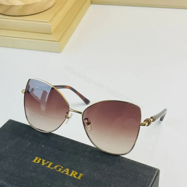 View 2 of BVLGARI Aviator Sunglasses - Luxury Metal & Acetate, 100% UV Protection