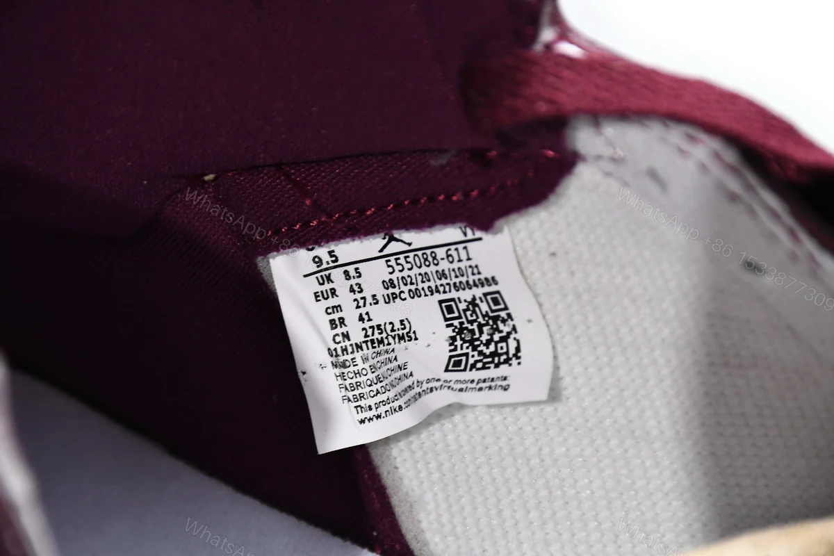 View 13 of (OG)Air Jordan 1 High OG Bordeaux 555088-611