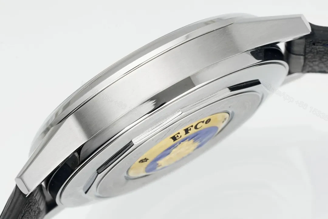 View 8 of Longines Flagship Classic Red Dial Moon Phase Automatic Watch with Black Leather Strap