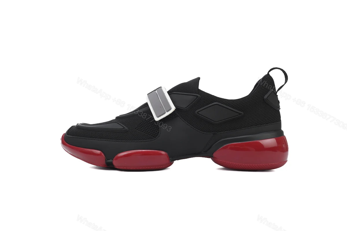 View 13 of Prada Cloudbust Velcro sneakers Black and Red