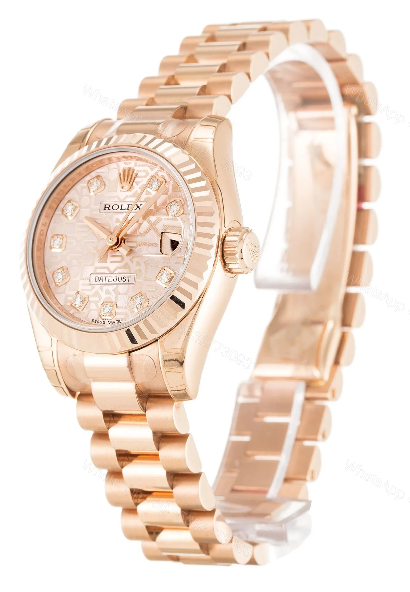 View 2 of Replica Rolex Lady-Datejust Rose Dial 179175 26 mm