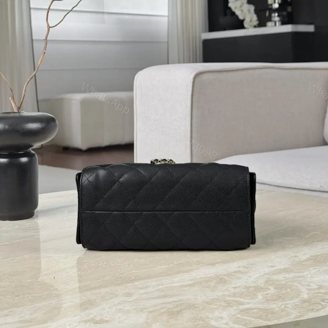 View 3 of Chanel 25 Bag Black with Gold Hardware Caviar Leather