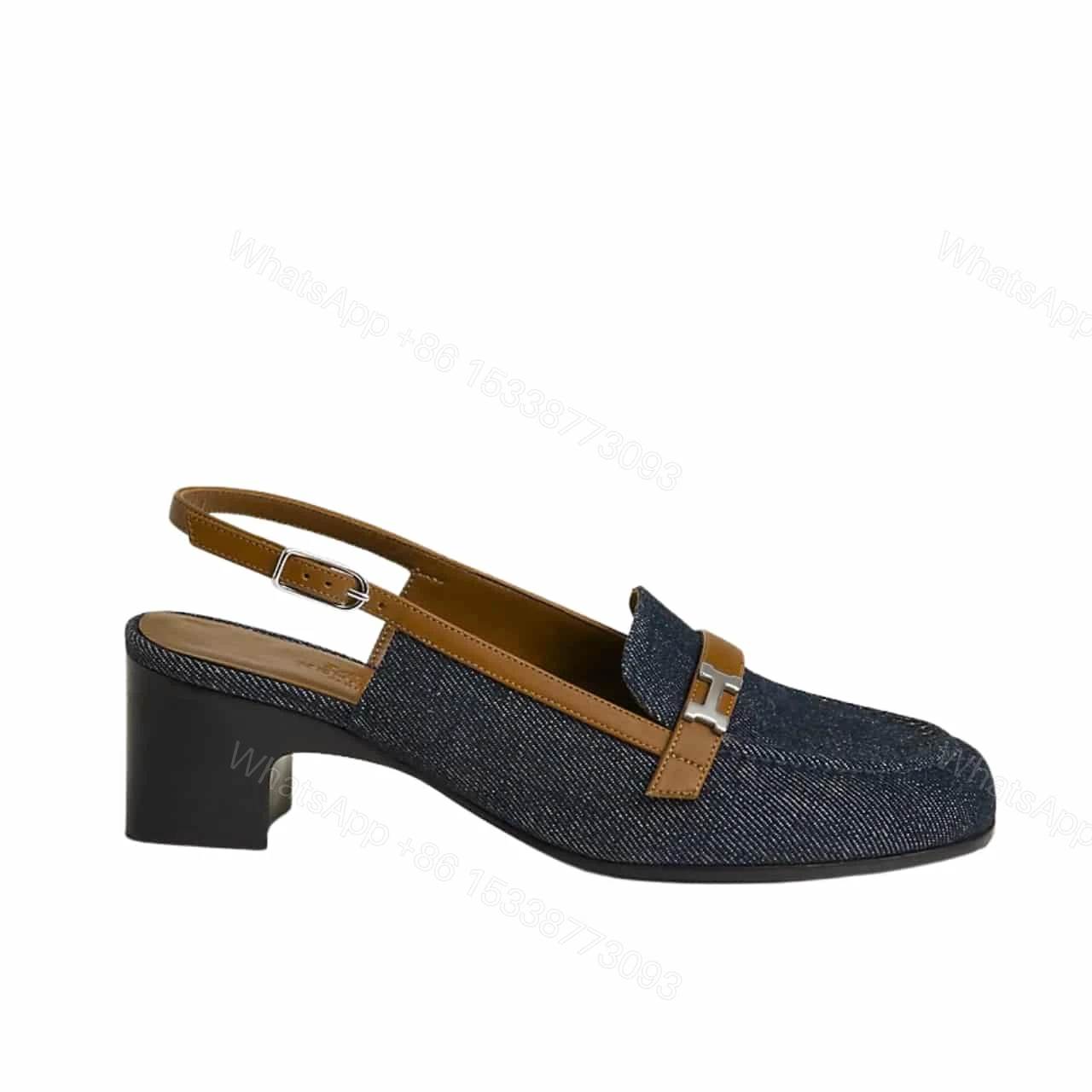 HERMES INFINIE 50 PUMP DENIM DARK BLUE H241047Z 49380 — view 1