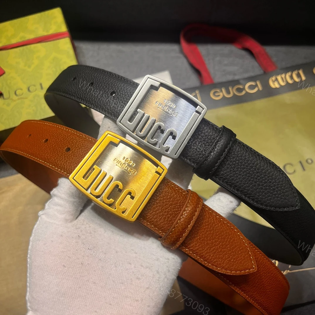 Gucci 一比一復古方形LOGO皮帶 雙色經典款式 — view 1