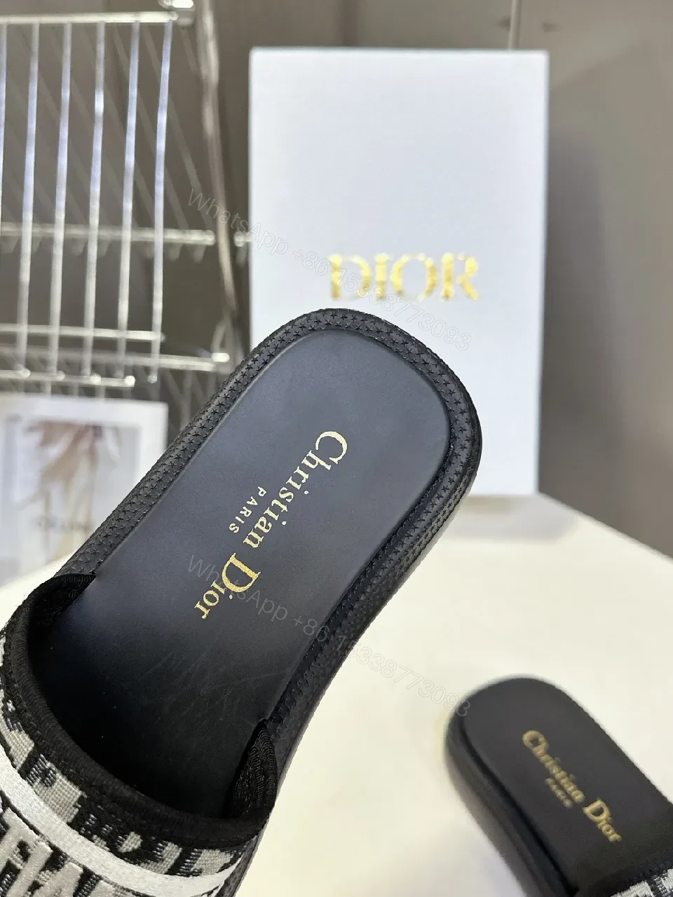 View 6 of Logo-Stripe Slides: Luxe Comfort Casual Slide