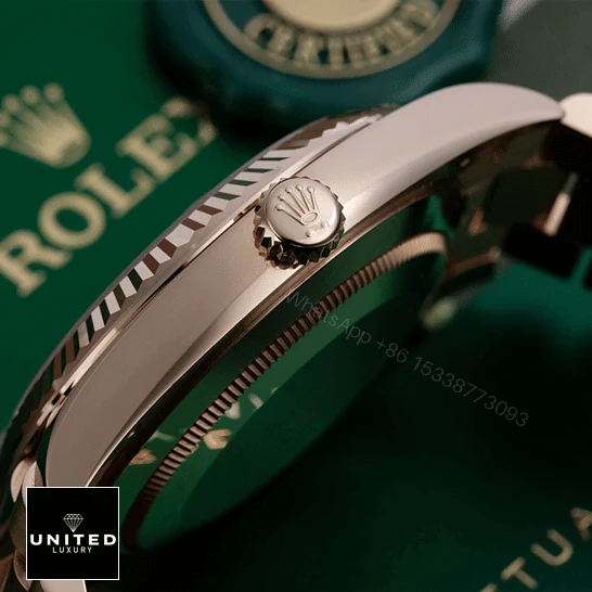 View 6 of Rolex Day-Date 228235 KW Rose Gold White Dial Replica