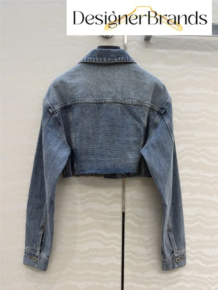 View 9 of Miu Miu Blue Cotton Cropped Denim Jacket