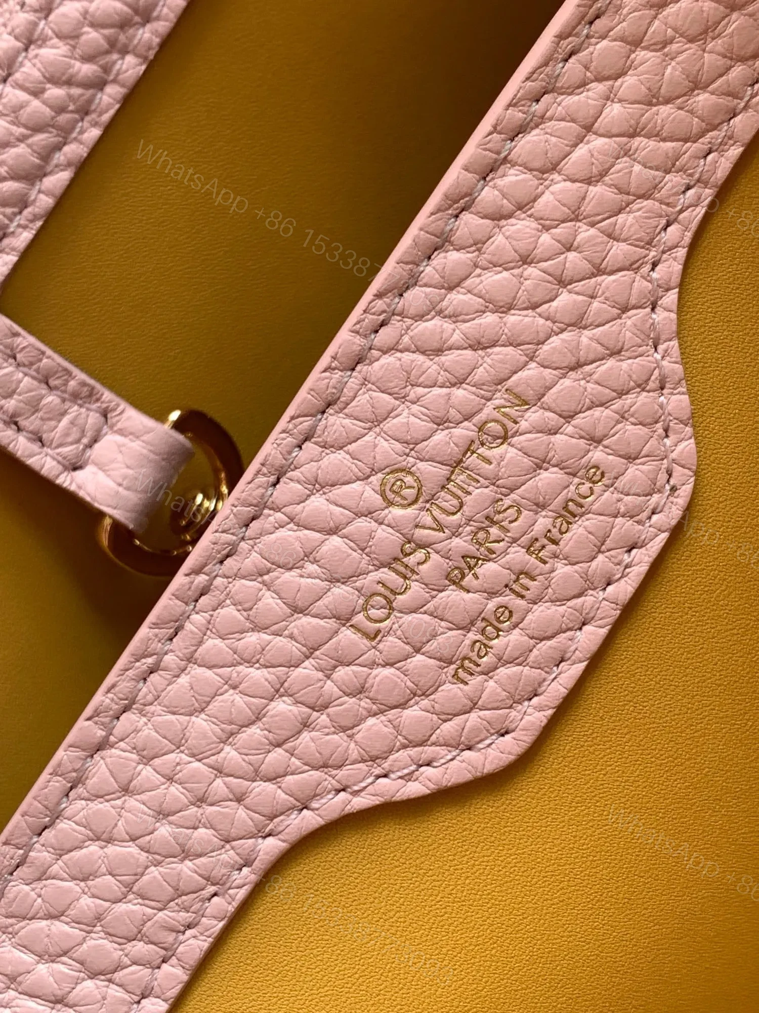 View 4 of Louis Vuitton LV Capucines BB Pink Handbags Lock Gold 27x18x9cm