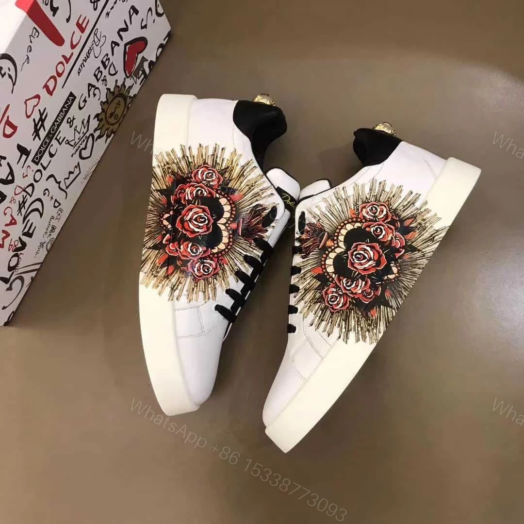 View 6 of DOLCE & GABBANA PRINTED CALFSKIN PORTOFINO SNEAKERS – DG5