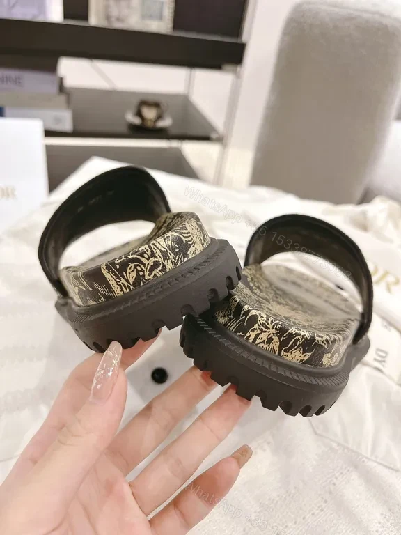 View 8 of Chic Dior-Inspired Slides: Luxe, Comfortable, Branded Footwear