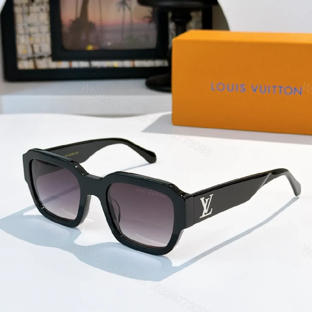 View 6 of Bold Tortoishell Sunglasses with LV Detail: Everyday Luxury Elevation