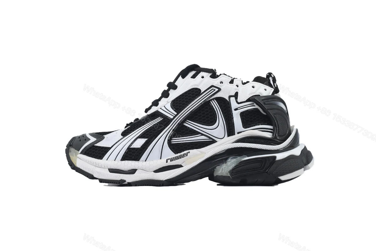 View 6 of Balenciaga Runner7 Sneaker 'White Black'72774 W3RMU 9010