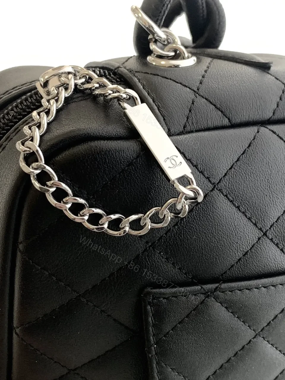 View 8 of Quilted PU Camera Bag: Chic, Silver Clasp, Crossbody