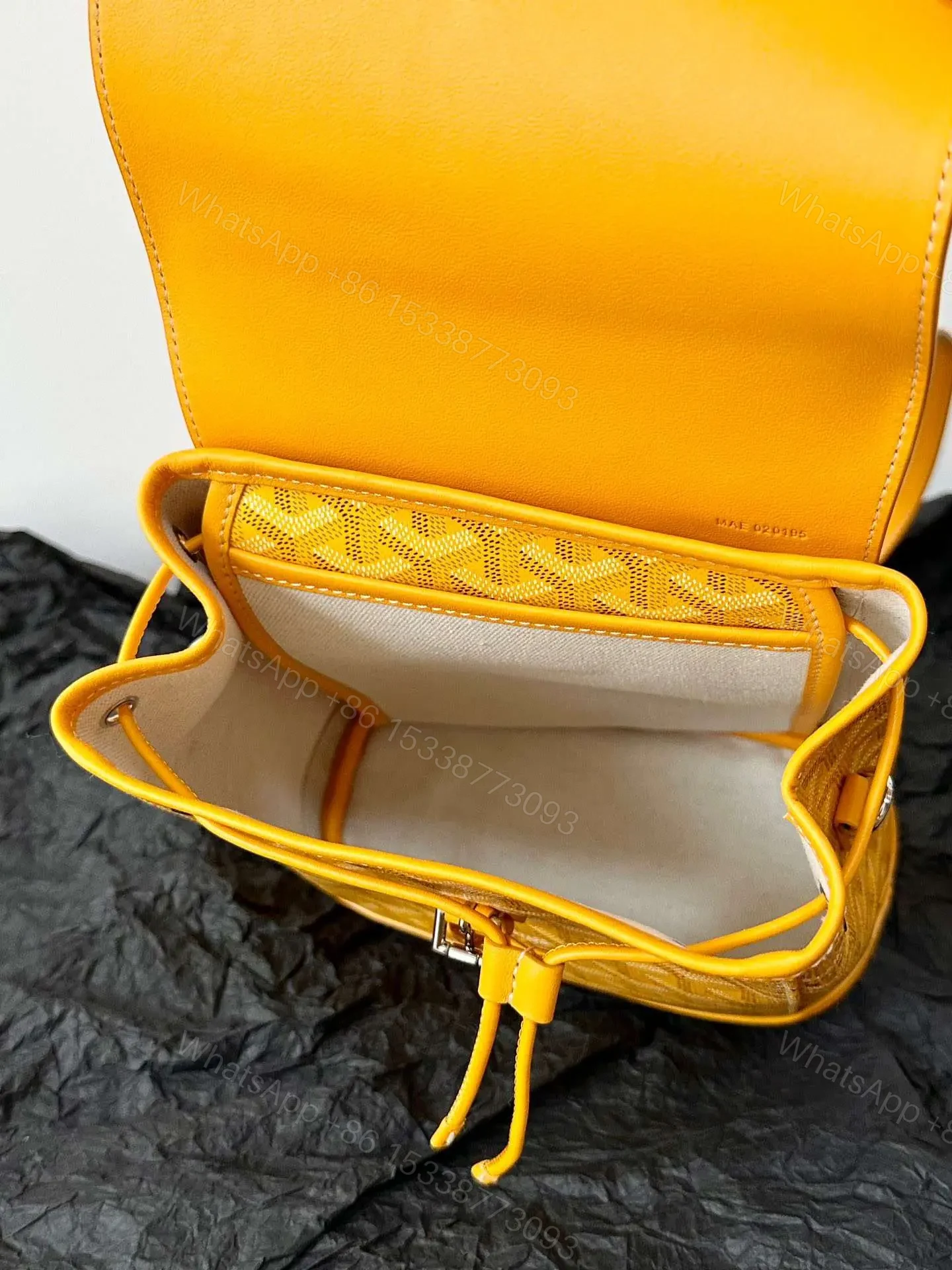 View 2 of Goyard Mini Backpack Yellow Monogram Pattern 23x19cm