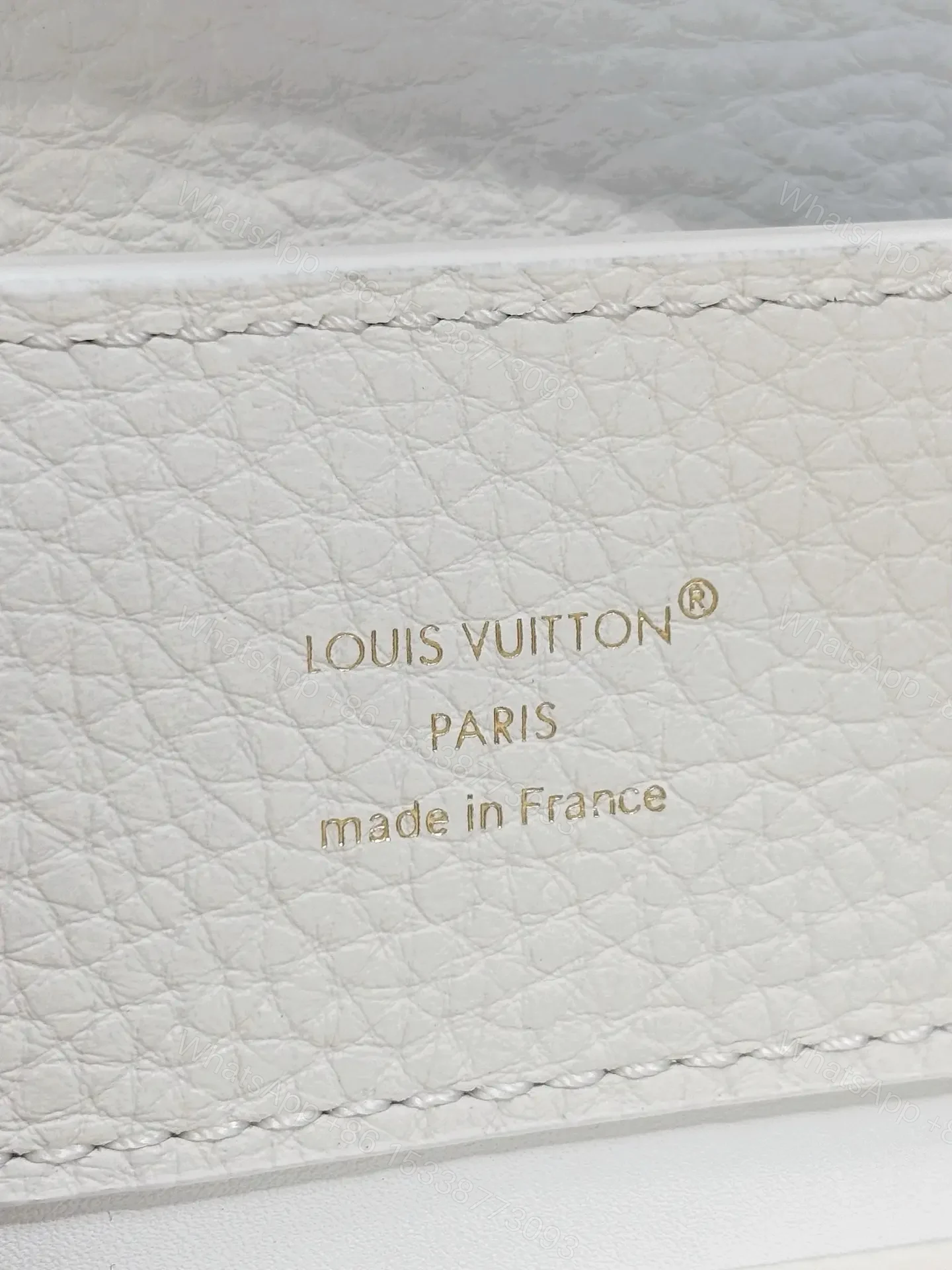 View 4 of Louis Vuitton Capucines BB handbag in white Taurillon leather