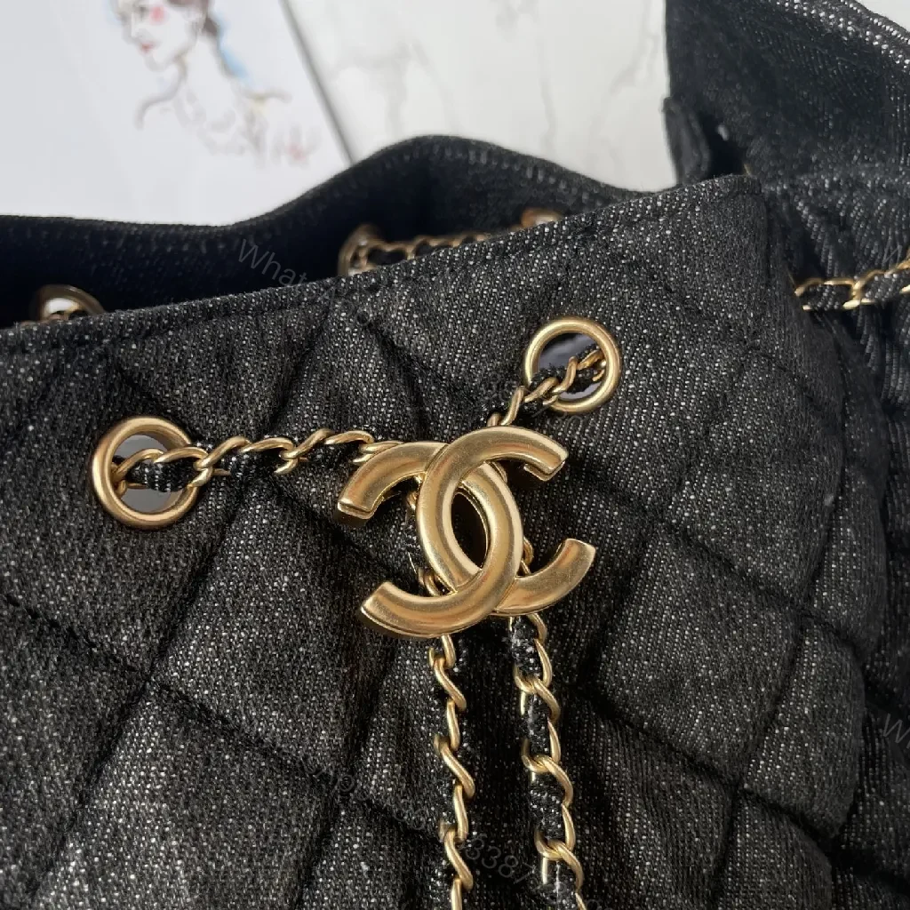 View 5 of Structured Quilted Luxury Bag with Gold Hardware